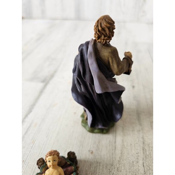 Dept 56 Nativity Joseph Jesus AS IS Xmas village crib manger - Picture 6 of 8